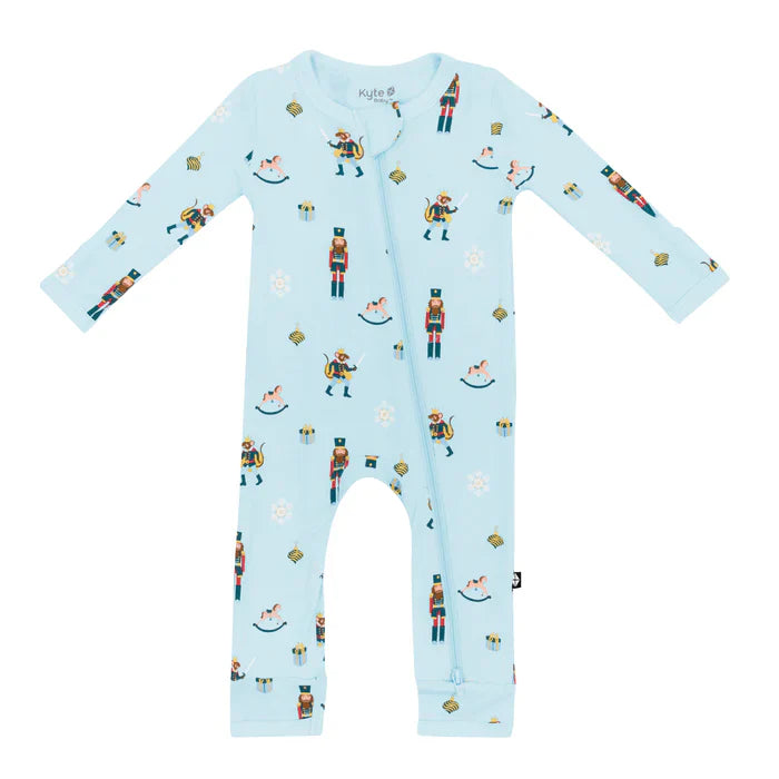 Kyte Baby Zippered Romper in Nutcracker - Size 0-3 Months