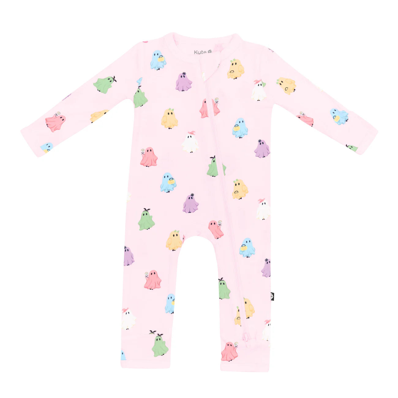 Kyte Baby Zippered Romper in Pastel Ghost