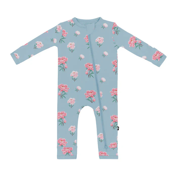 Kyte Baby Zippered Romper in Peony