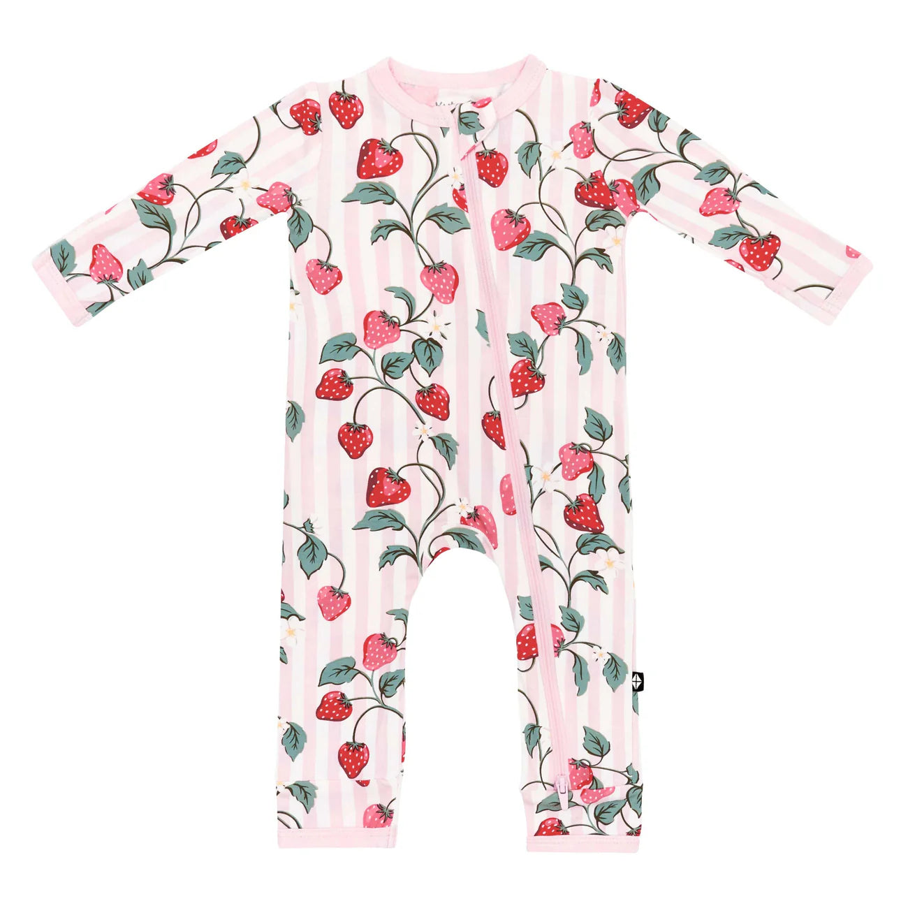 Kyte Baby Zippered Romper in Strawberry Fields