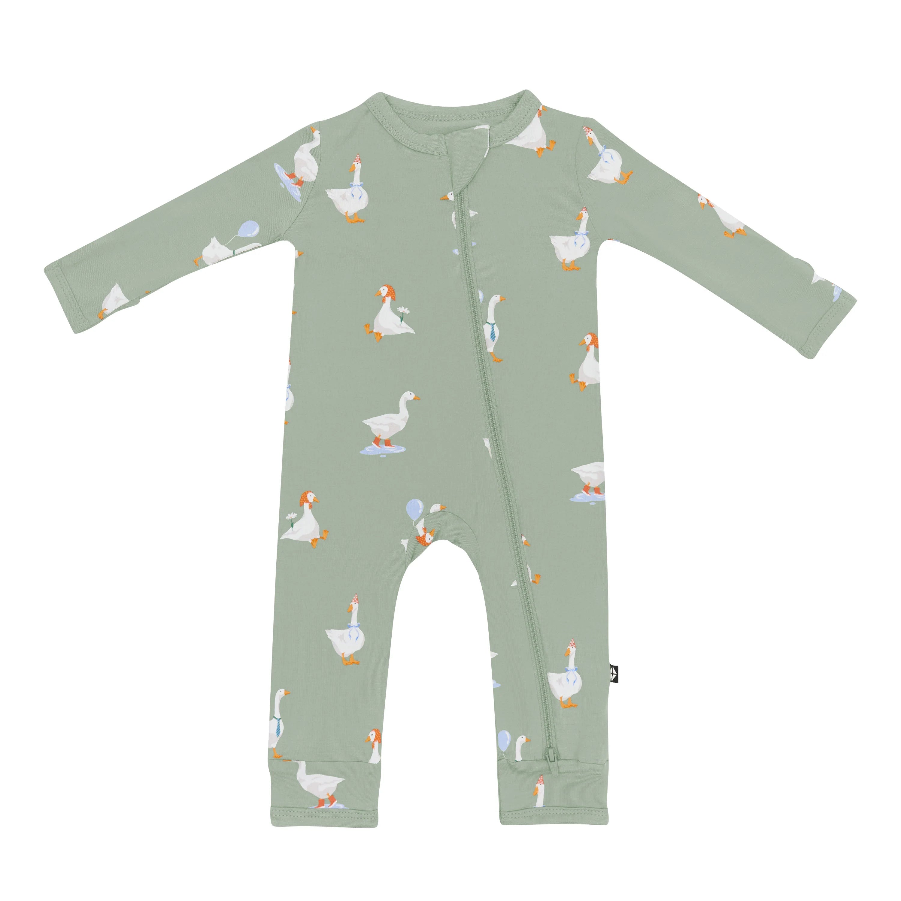Kyte Baby Zippered Romper in Silly Goose