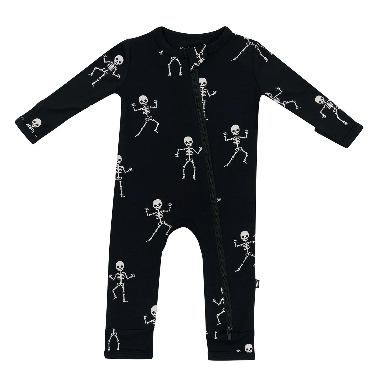 Kyte Baby Zippered Romper in Skeleton
