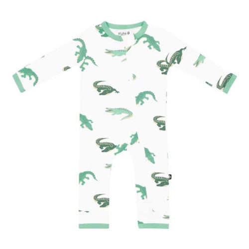 Kyte Baby Zippered Romper in Crocodile