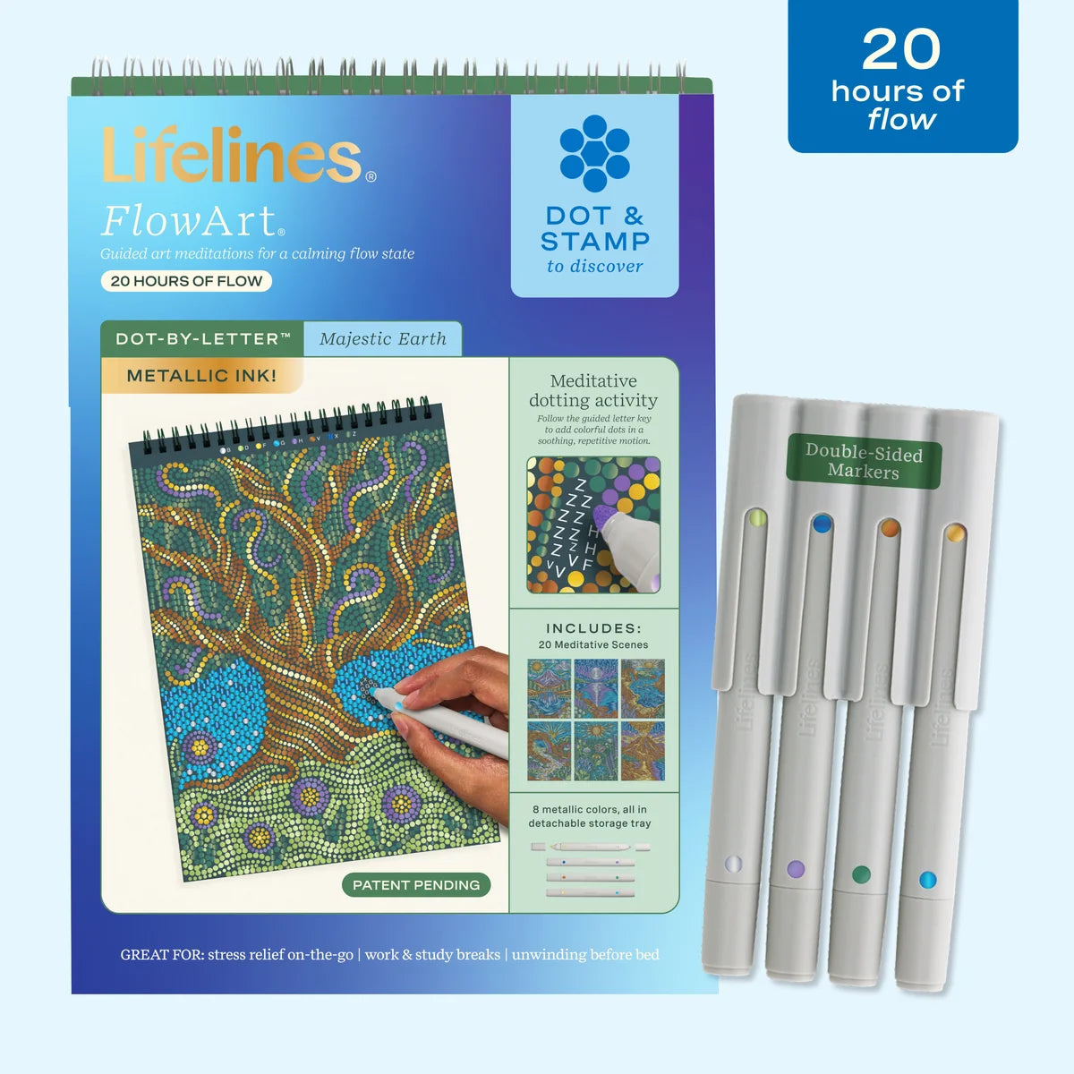 Lifelines FlowArt™ - Dot-By-Letter, Majestic Earth