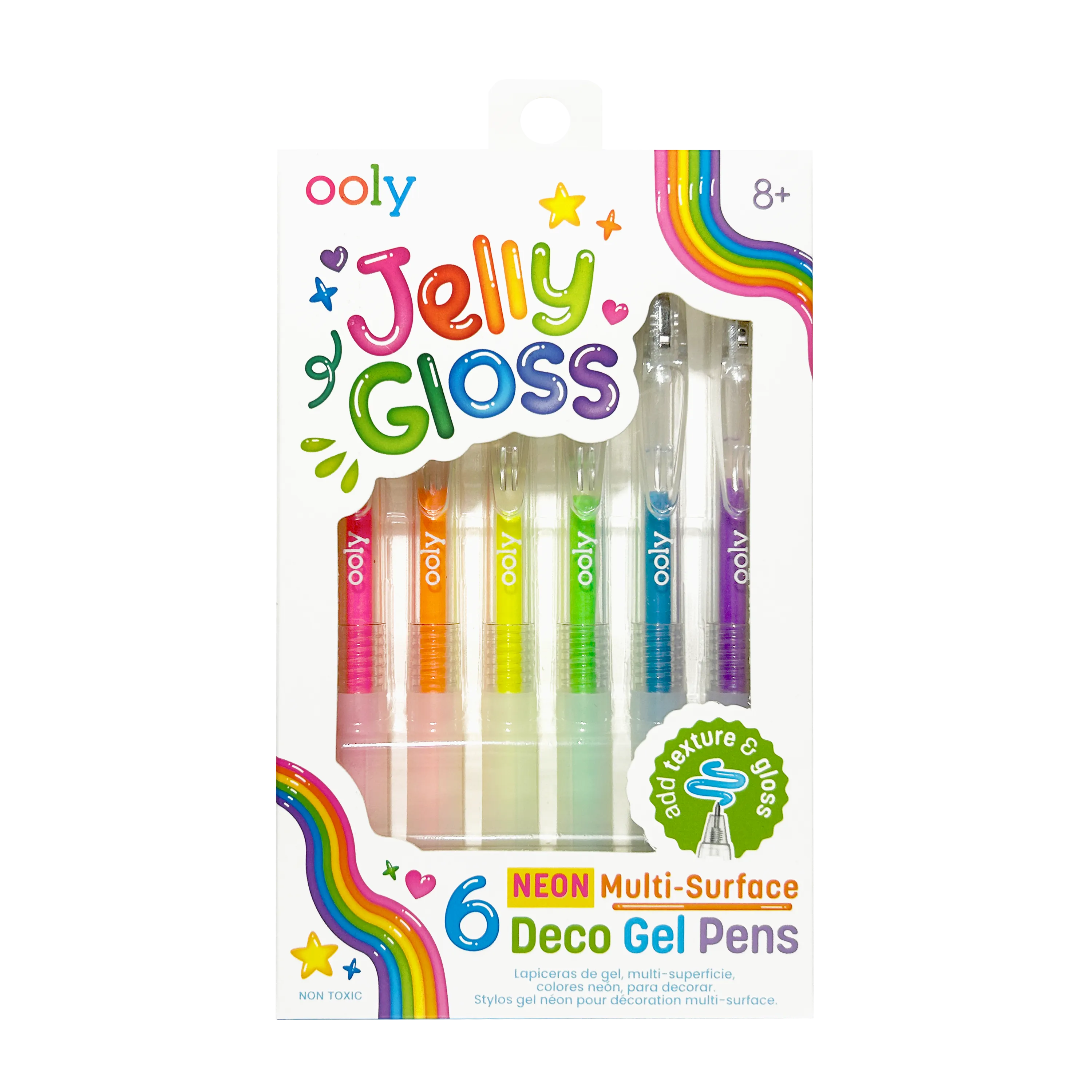 Ooly Jelly Gloss Neon Multi-Surface Deco Gel Pens