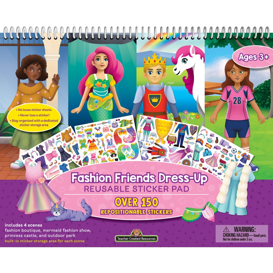 Fashion Friends Dress-Up Reusable Sticker Pad