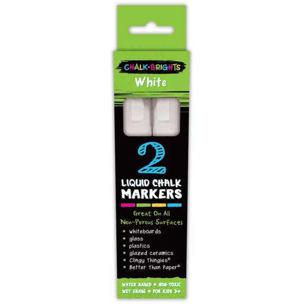 Chalk Brights White Liquid Chalk Markers 2 PK