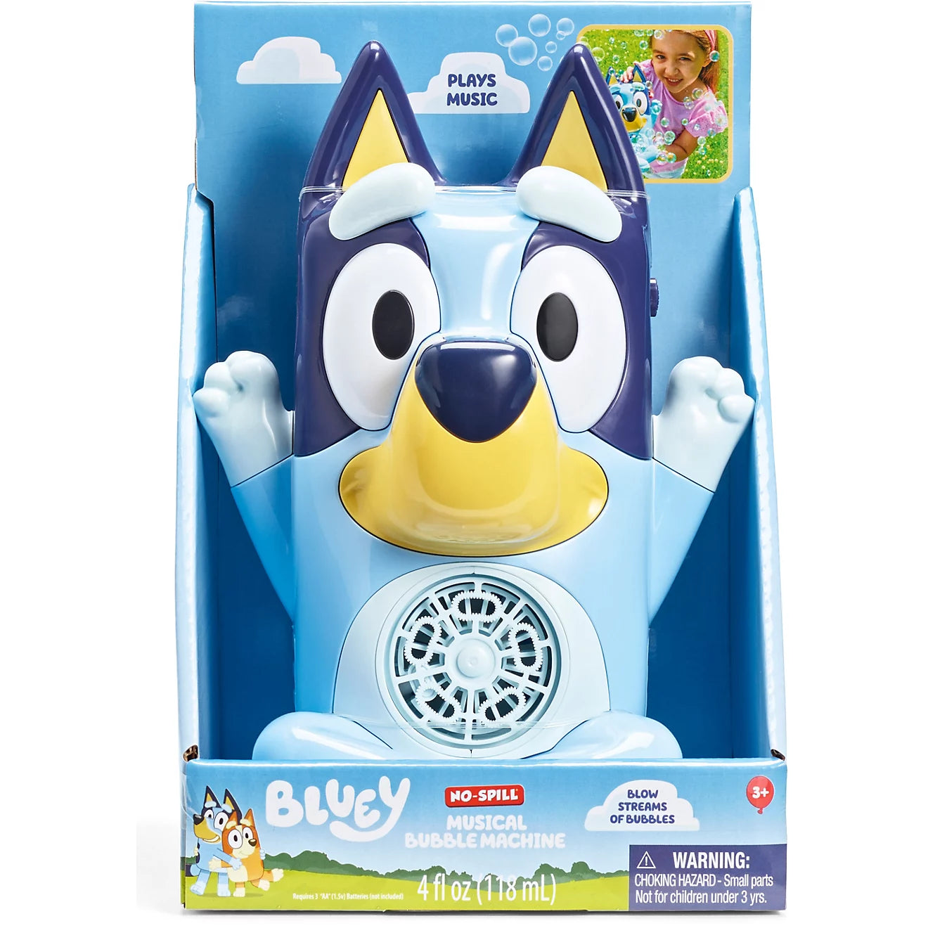 Fubbles Kids' Bluey Musical Bubble Machine