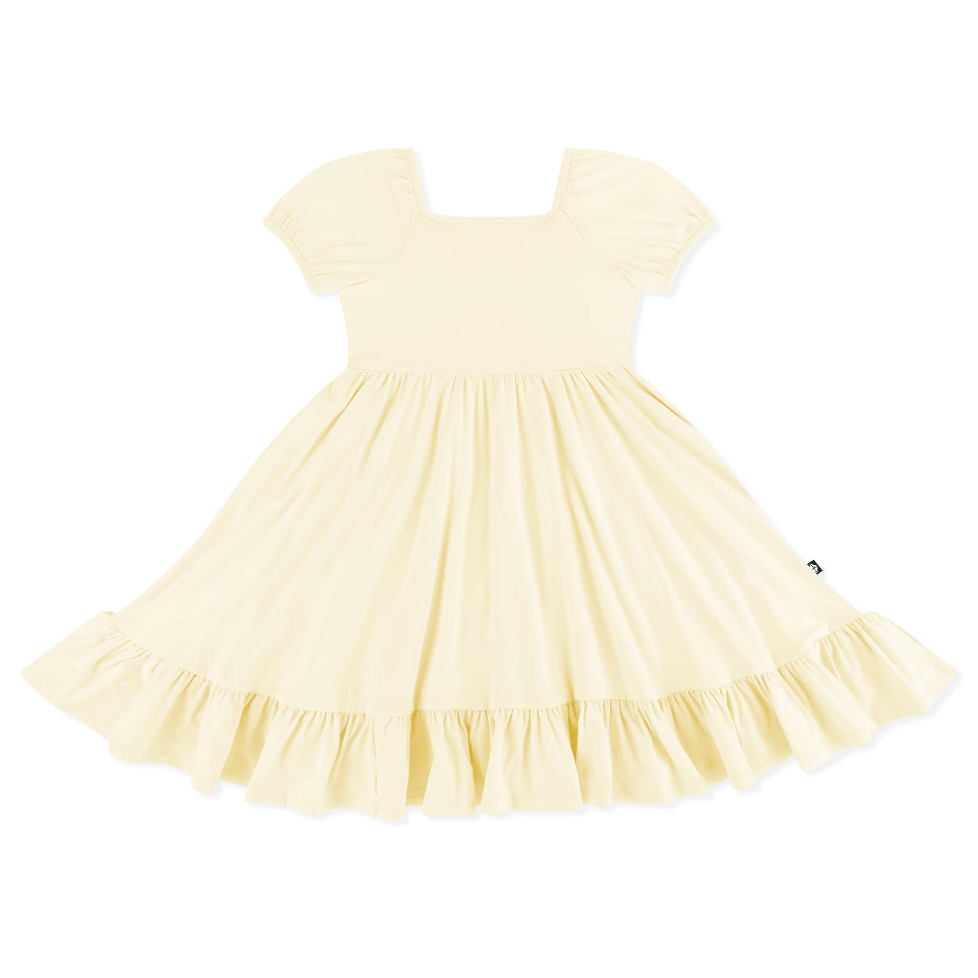 Kyte Baby Puff Sleeve Twirl Dress in Chamomile
