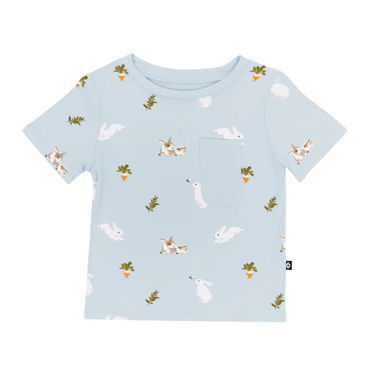 Kyte Baby Toddler Crew Neck Tee in Ice Rabbit