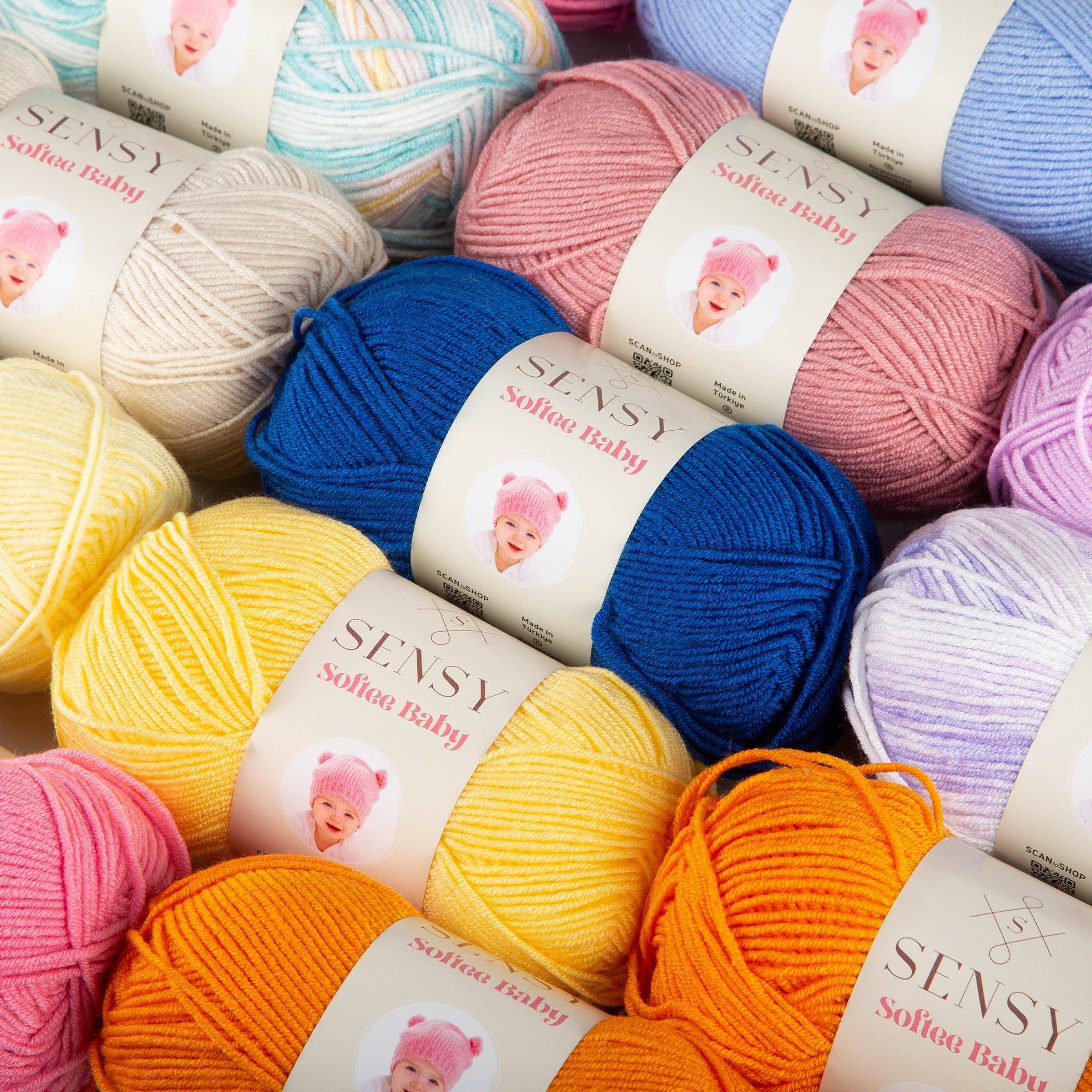 Sensy Softee Baby Yarn, 3.5 oz, 275 Yards, Gauge 3 Light