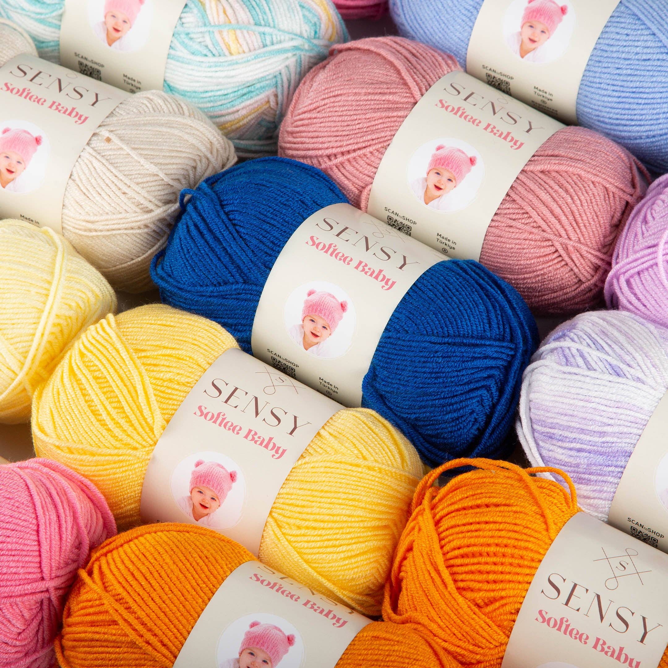 Sensy Softee Baby Yarn, 3.5 oz, 275 Yards, Gauge 3 Light