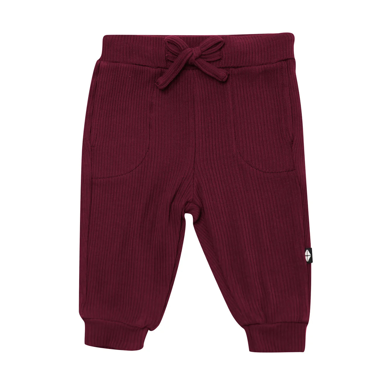 Kyte Baby Ribbed Jogger Pant in Burgundy