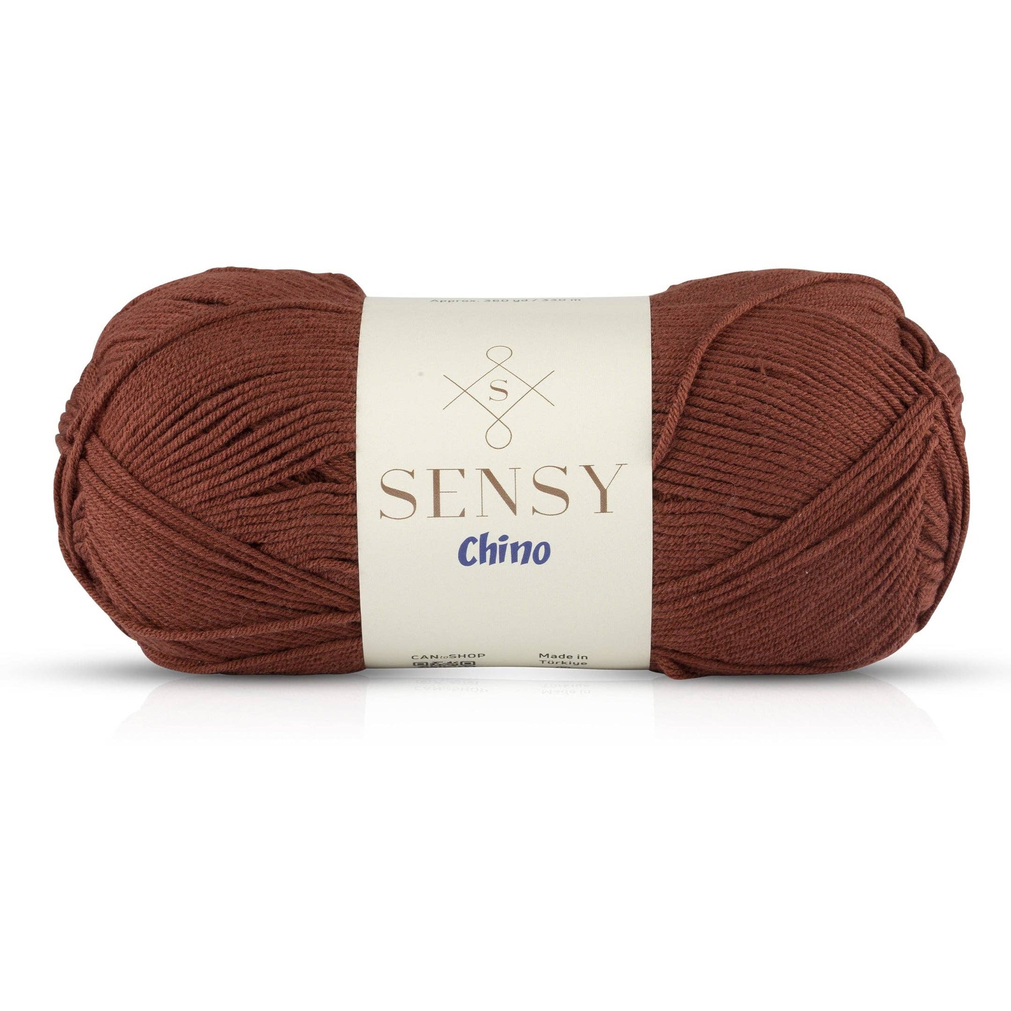 Sensy Chino Soft Cotton Yarn, 3.5 oz, 360 Yards, Gauge 2 Fine