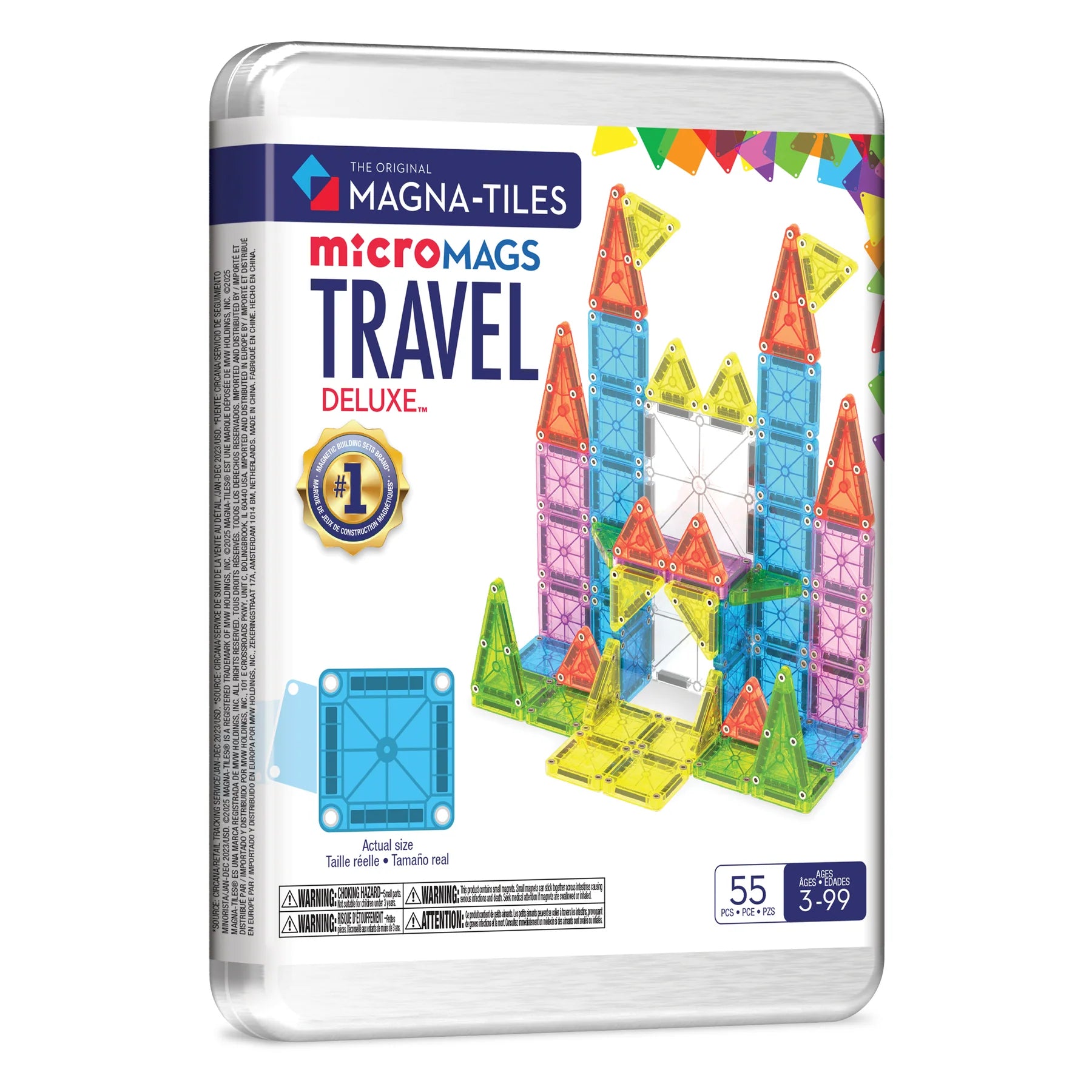 Magna-Tiles Micromags Travel Set Deluxe 55 Pieces
