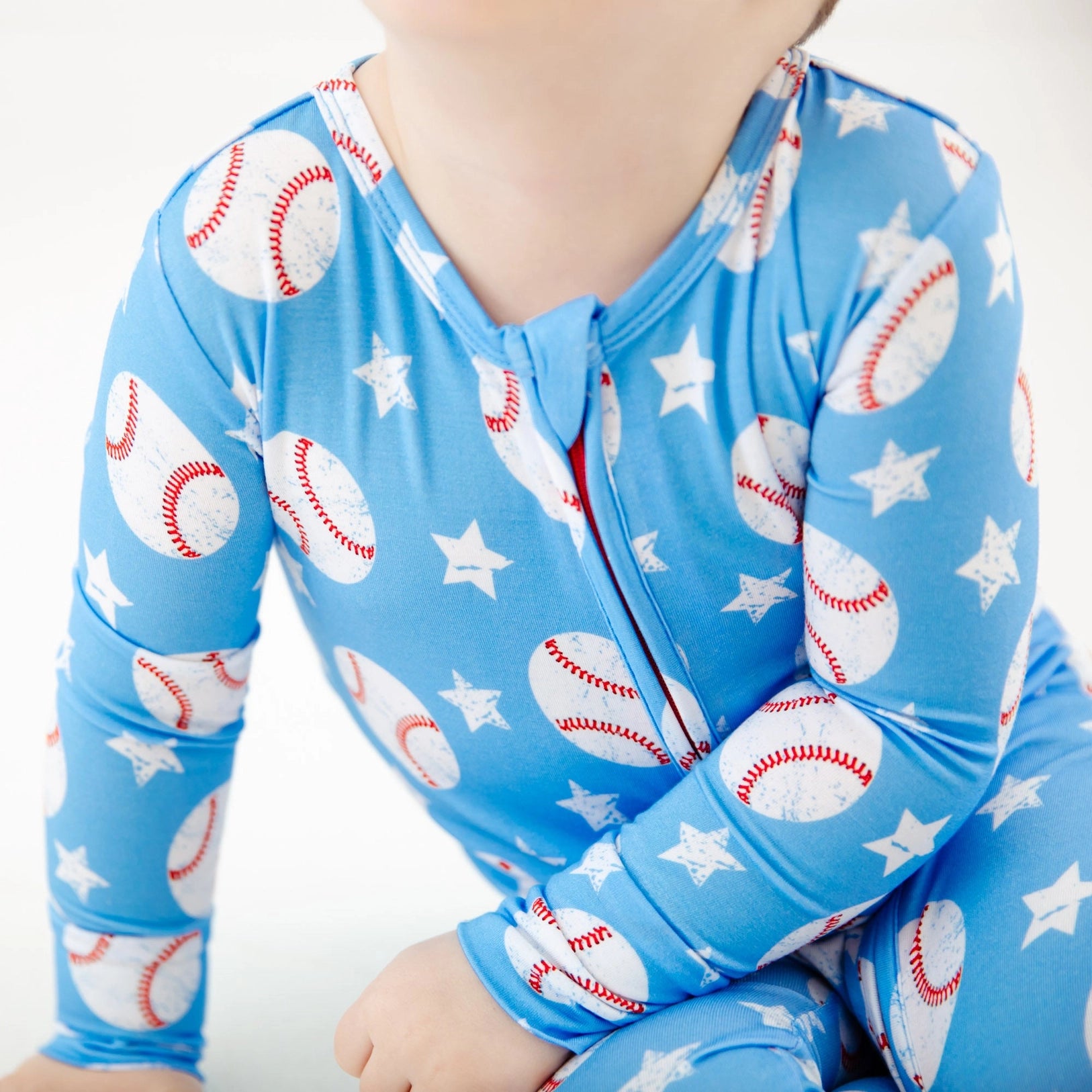 Stars & Strikes Convertible Zippered Footie