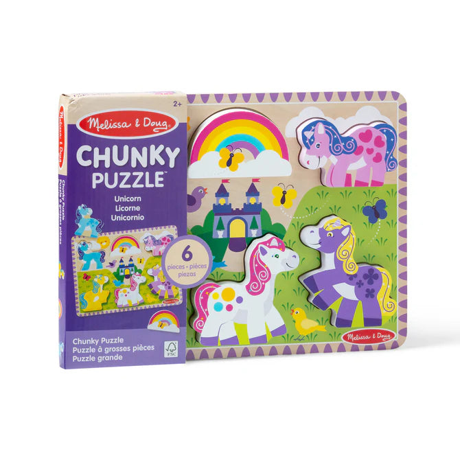 Melissa & Doug Unicorn Chunky Puzzle – 6 Pieces