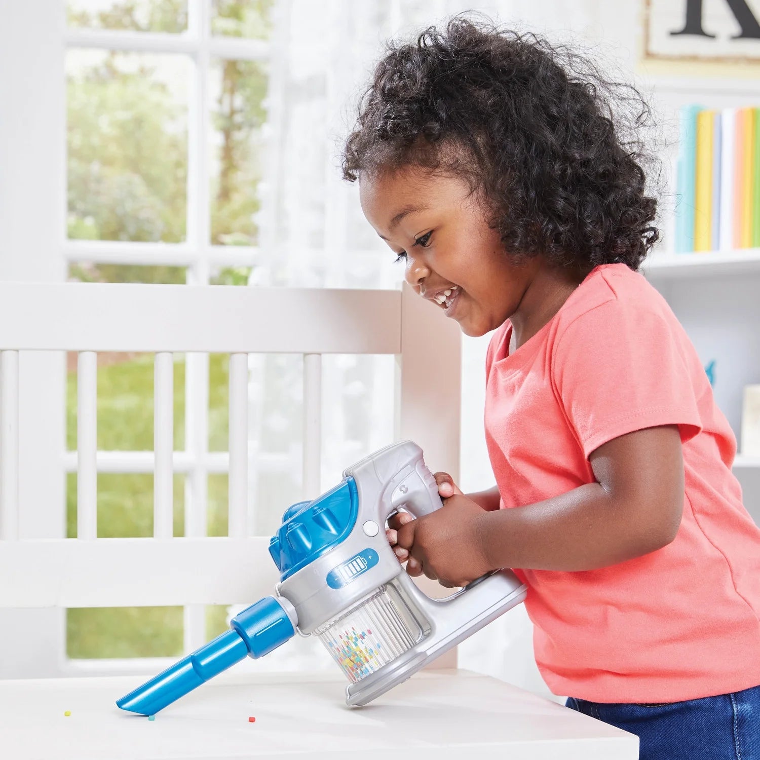 Kidoozie Tidy Vaccuum Duo, 2-in-1 Stick and Handheld toy Vacuum Cleaner