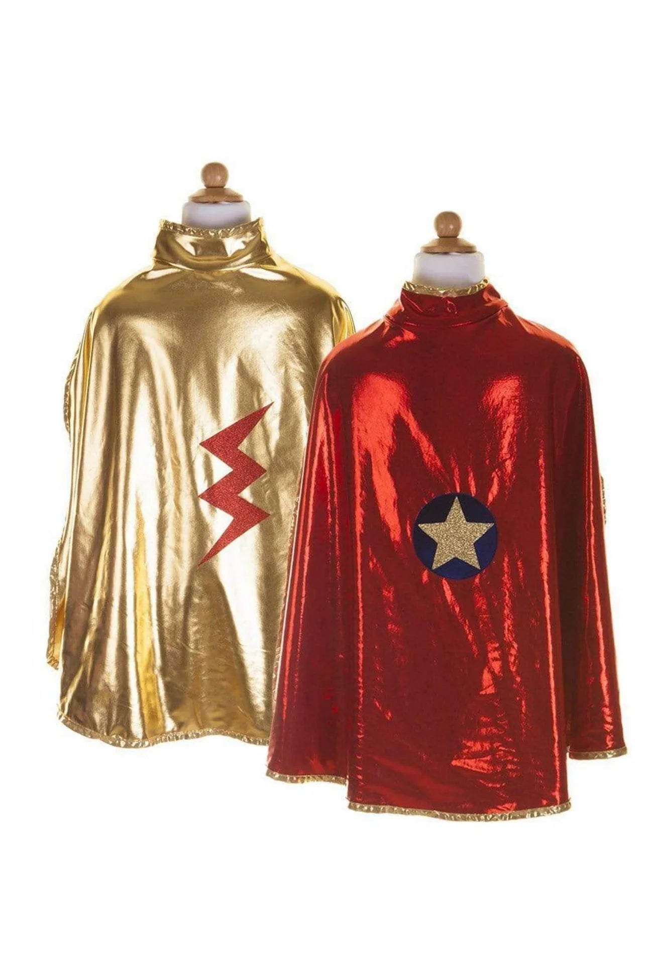 Red & Gold Reversible Wonder Cape, Size 5-6