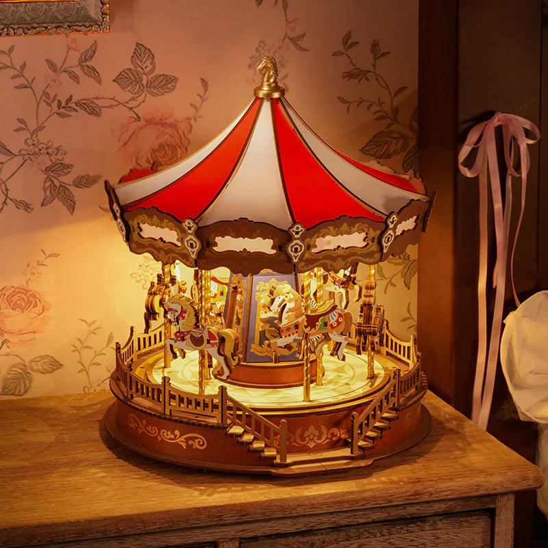 Classic Carousel 3D Wooden Puzzle