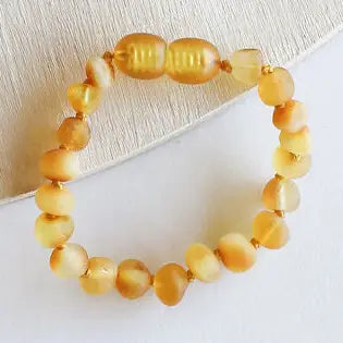 Raw Honey Baltic Amber 5" Baby Anklet or Bracelet