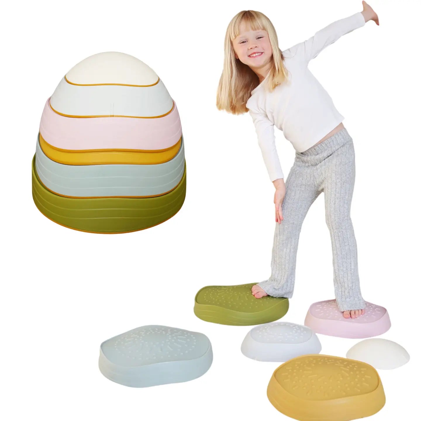 Balance Stepping Stones with Storage Tote