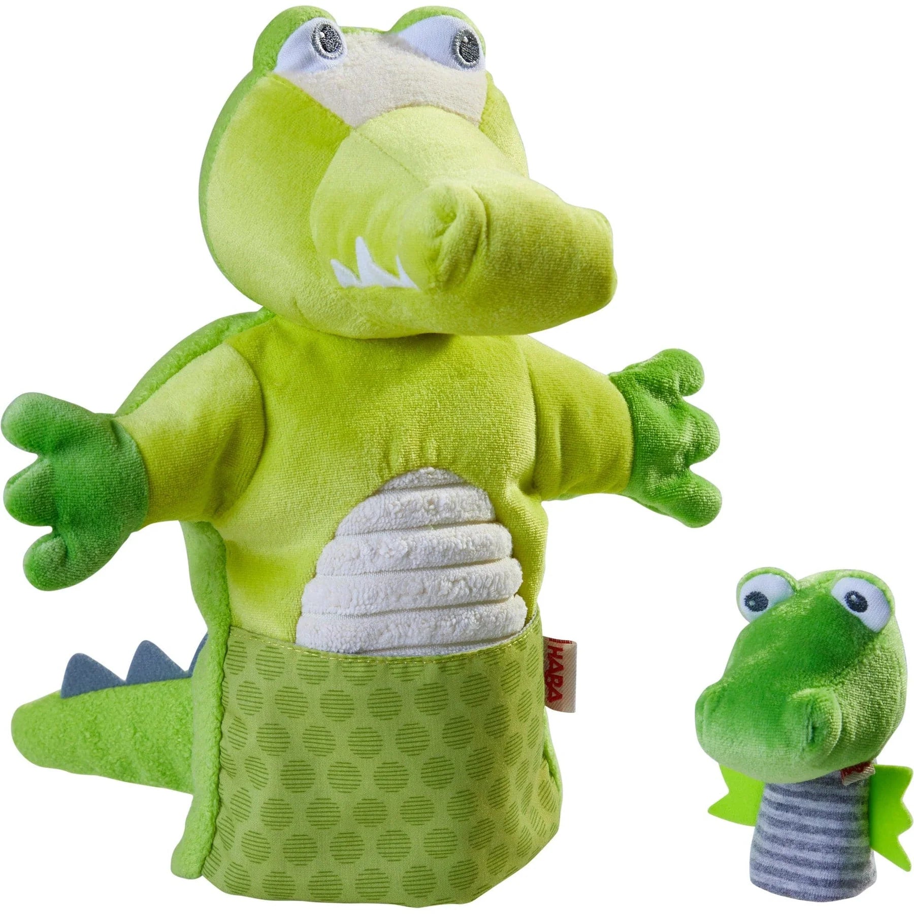 Crocodile With Baby Hatchling Glove & Finger Puppet Set