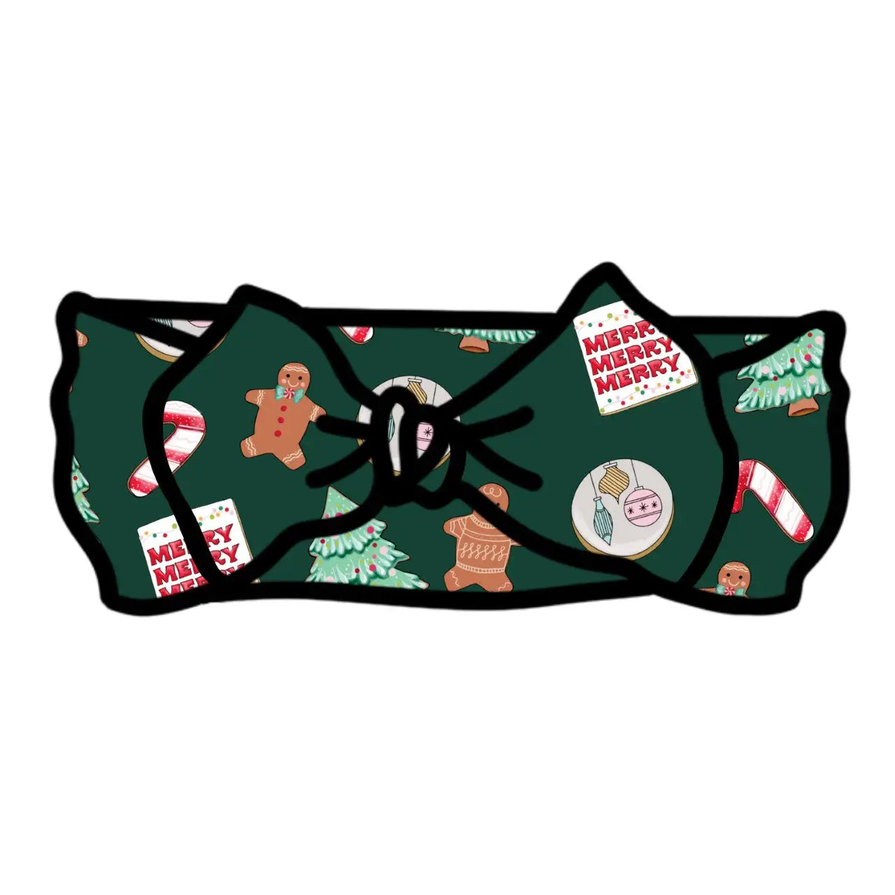 Christmas Pajamas - Evergreen Cookies Bamboo Headband