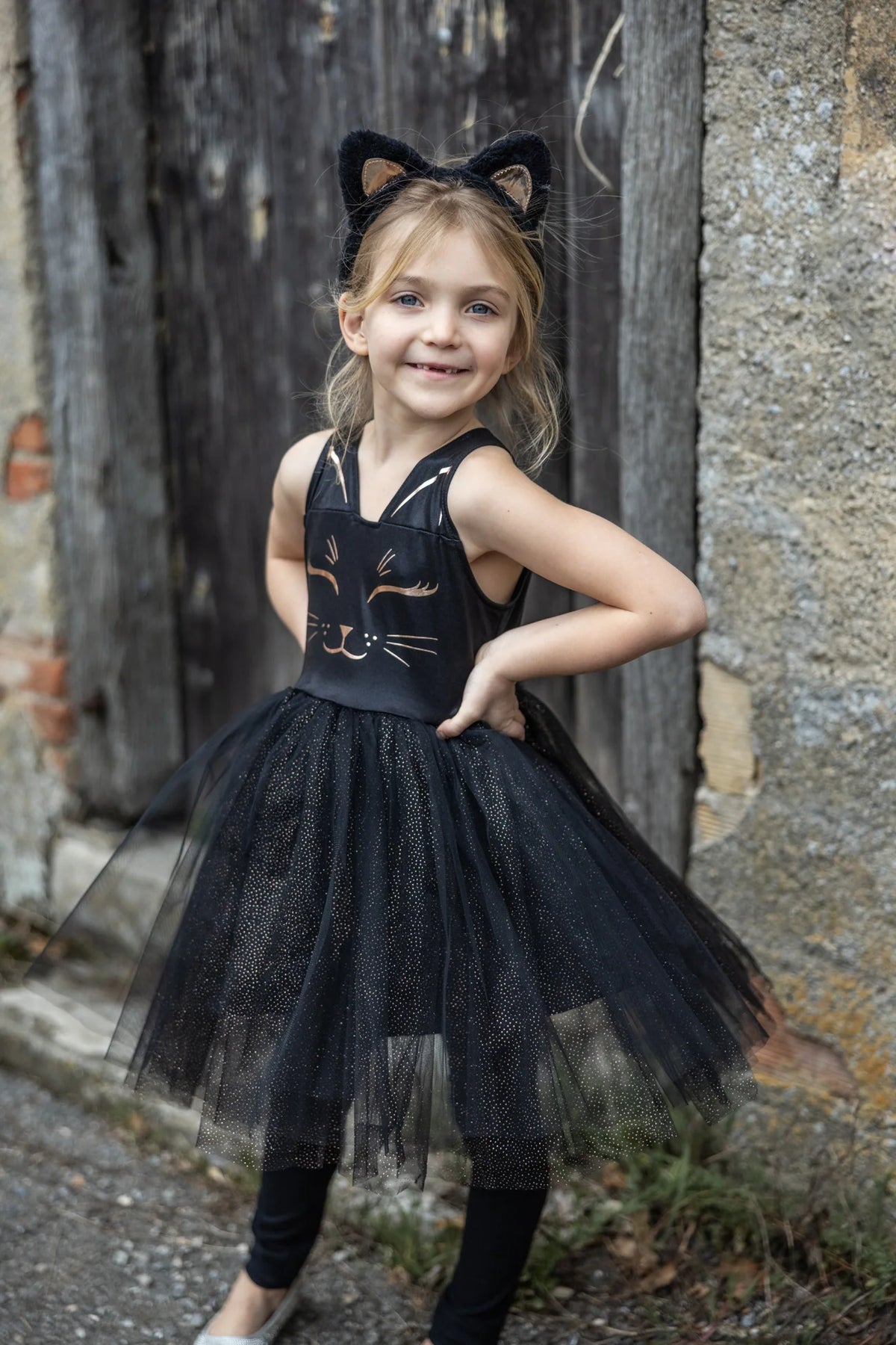 Black Cat Dress & Headpiece Size 5/6