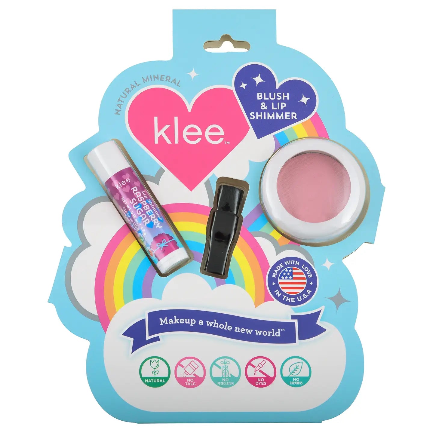 Klee Kids Cotton Candy Whisper Blush & Lip Shimmer Set