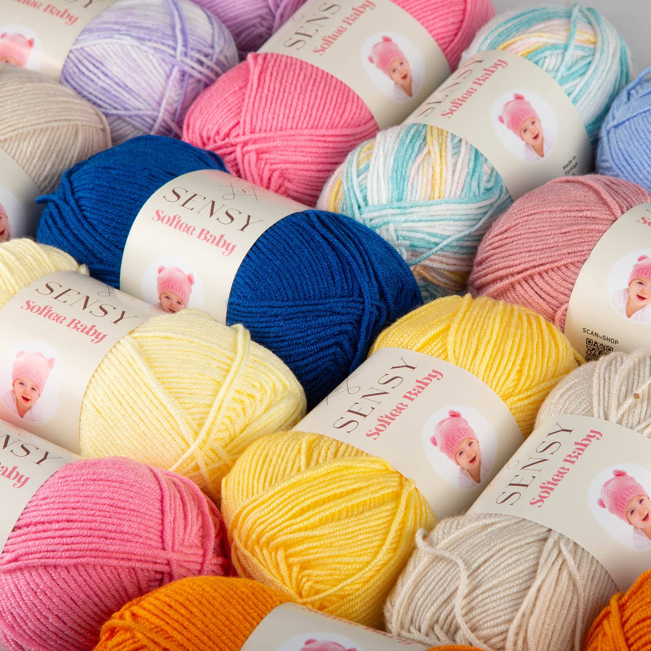 Sensy Softee Baby Yarn, 3.5 oz, 275 Yards, Gauge 3 Light