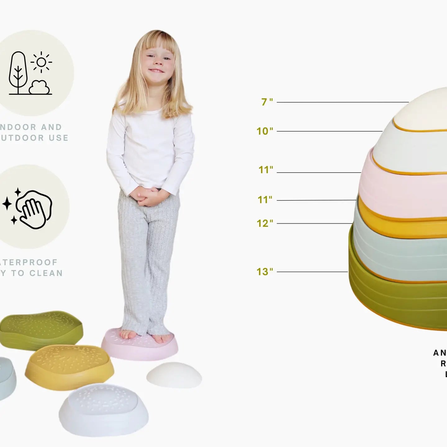 Balance Stepping Stones with Storage Tote