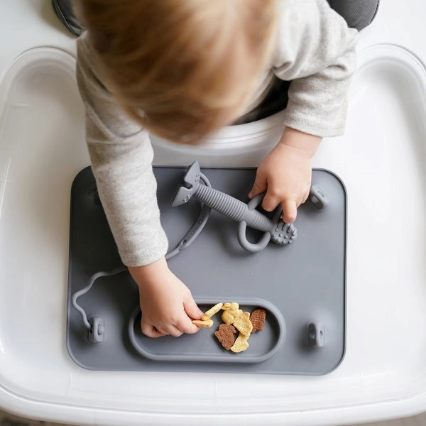 Busy Baby Silicone Placemat - Pewter