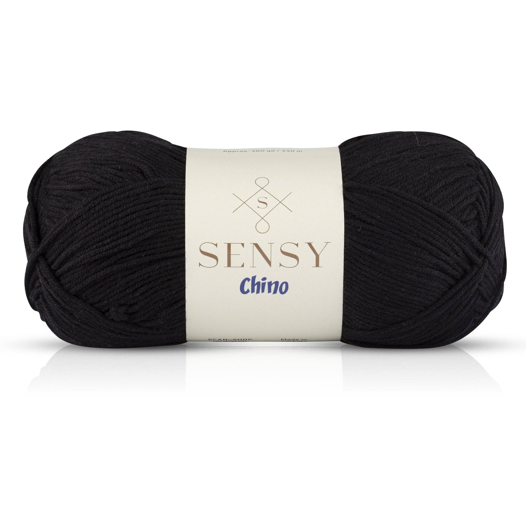 Sensy Chino Soft Cotton Yarn, 3.5 oz, 360 Yards, Gauge 2 Fine