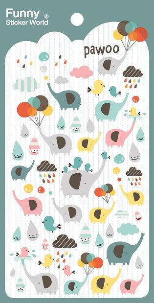 Pawoo Elephant Stickers – The Fun Company