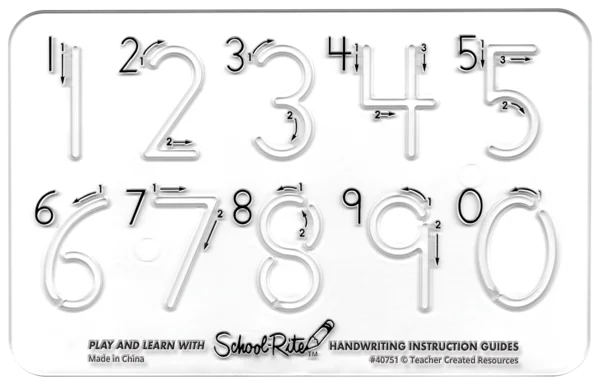 School-Rite® Handwriting Instruction Guides - Numbers