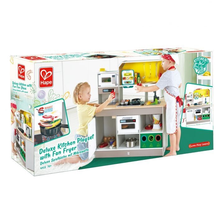 Hape Deluxe Kitchen Playset With Fan Fryer