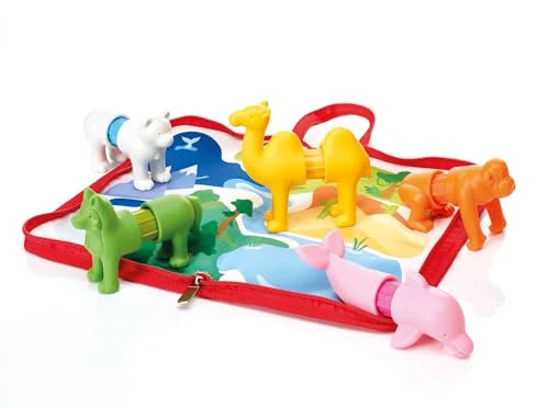 SmartMax My First Animals Around The World 16-Piece Magnetic Early STEM Discovery Set