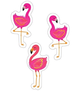 Simply Stylish Tropical Flamingos Cut-Outs