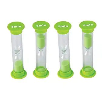 5 Minute Mini Sand Timer - Set of 4