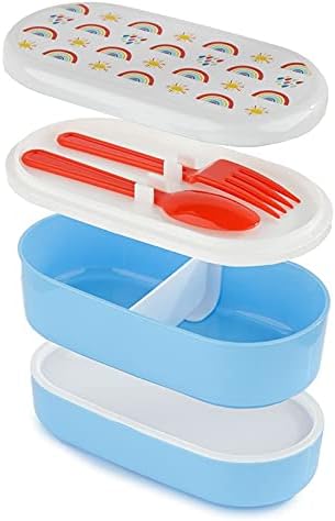 Rainbow Bento Box With Fork & Spoon