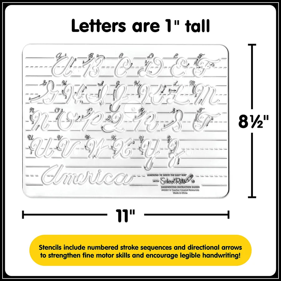 School-Rite® Handwriting Instruction Guides - Uppercase Cursive