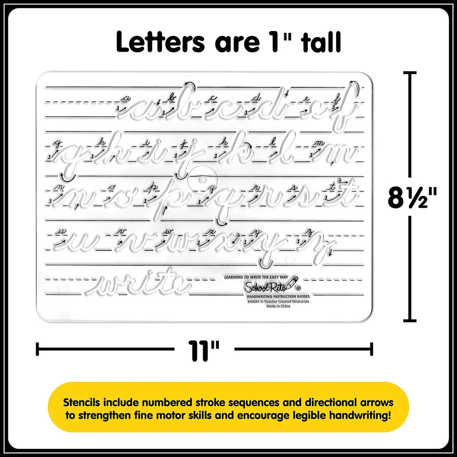 School-Rite® Handwriting Instruction Guides - Lowercase Cursive