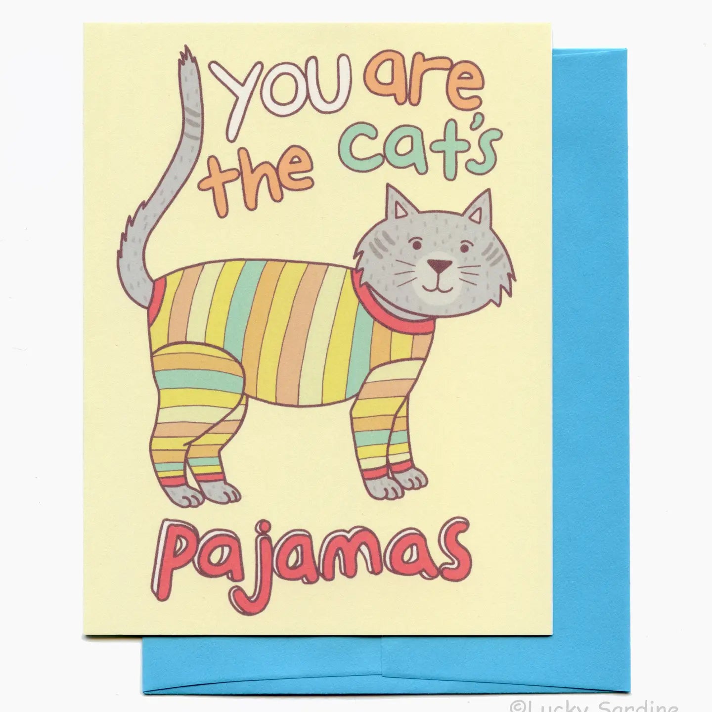 You Are the Cat's Pajamas, Friendship & Thank You Card
