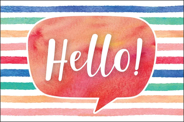 Watercolor Hello Postcards
