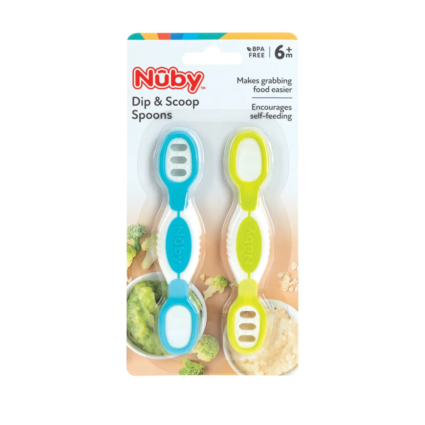 Nuby Dip & Scoop Spoons, 2 Pack
