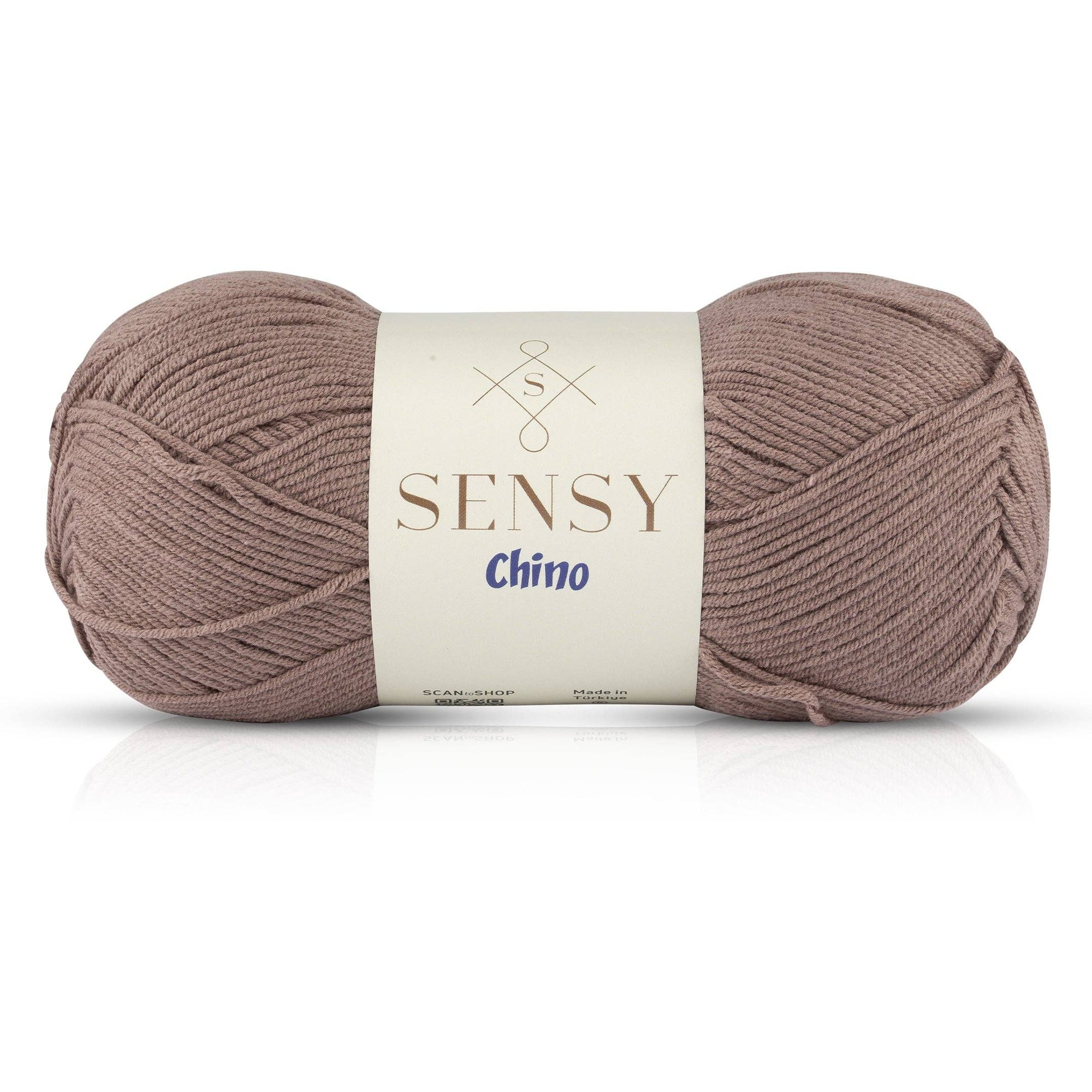Sensy Chino Soft Cotton Yarn, 3.5 oz, 360 Yards, Gauge 2 Fine