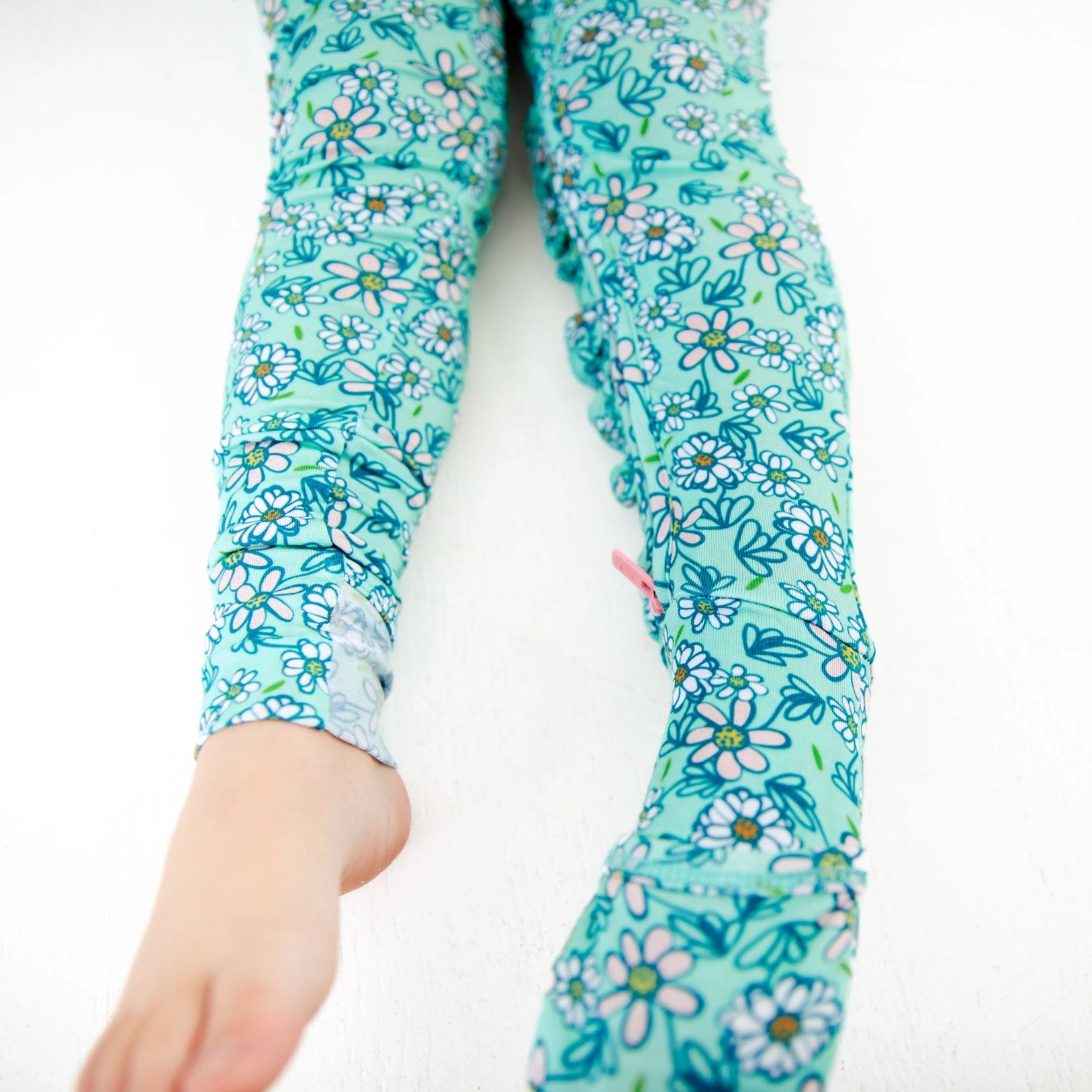 Driving Me Daisy Ruffled Convertible Zippered Footie