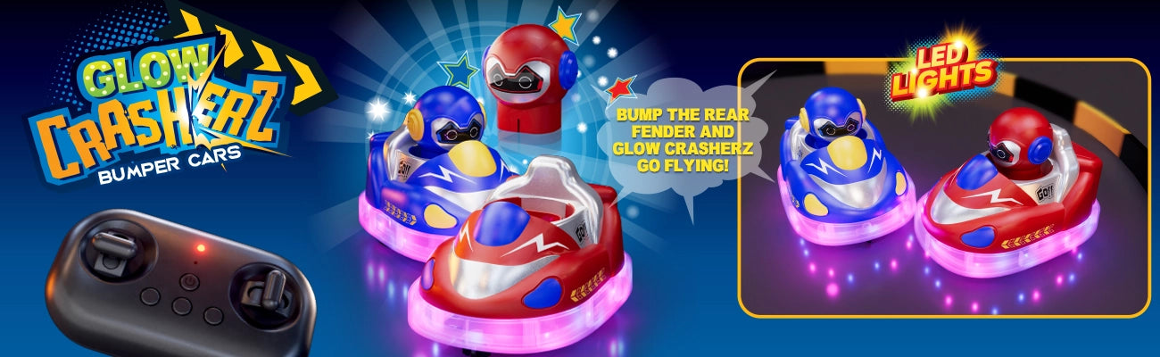 Glow Crasherz Bumper Cars - Ejecting Cars with Light & Sound