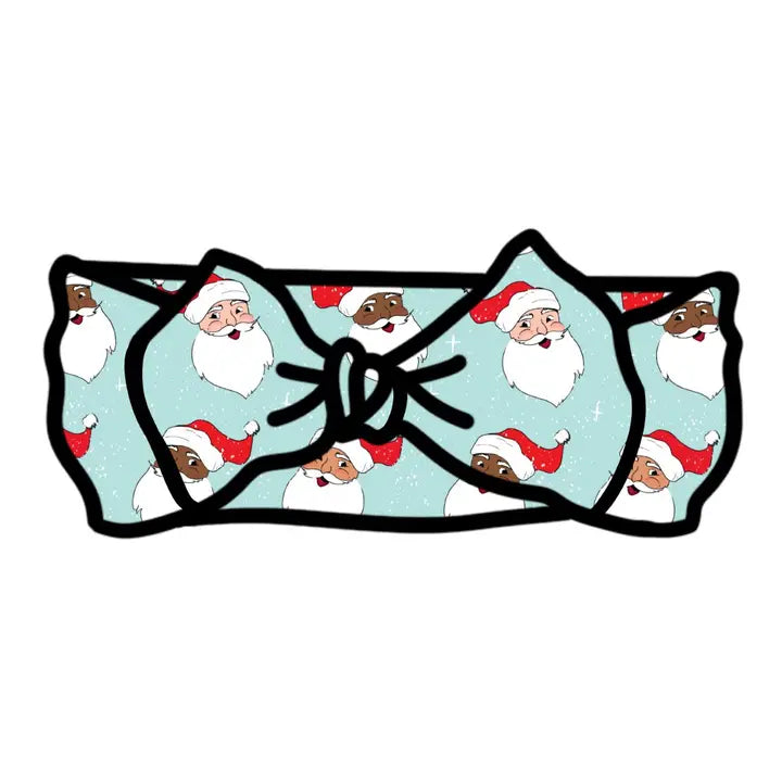 Christmas Pajamas - Vintage Santas Bamboo Headband